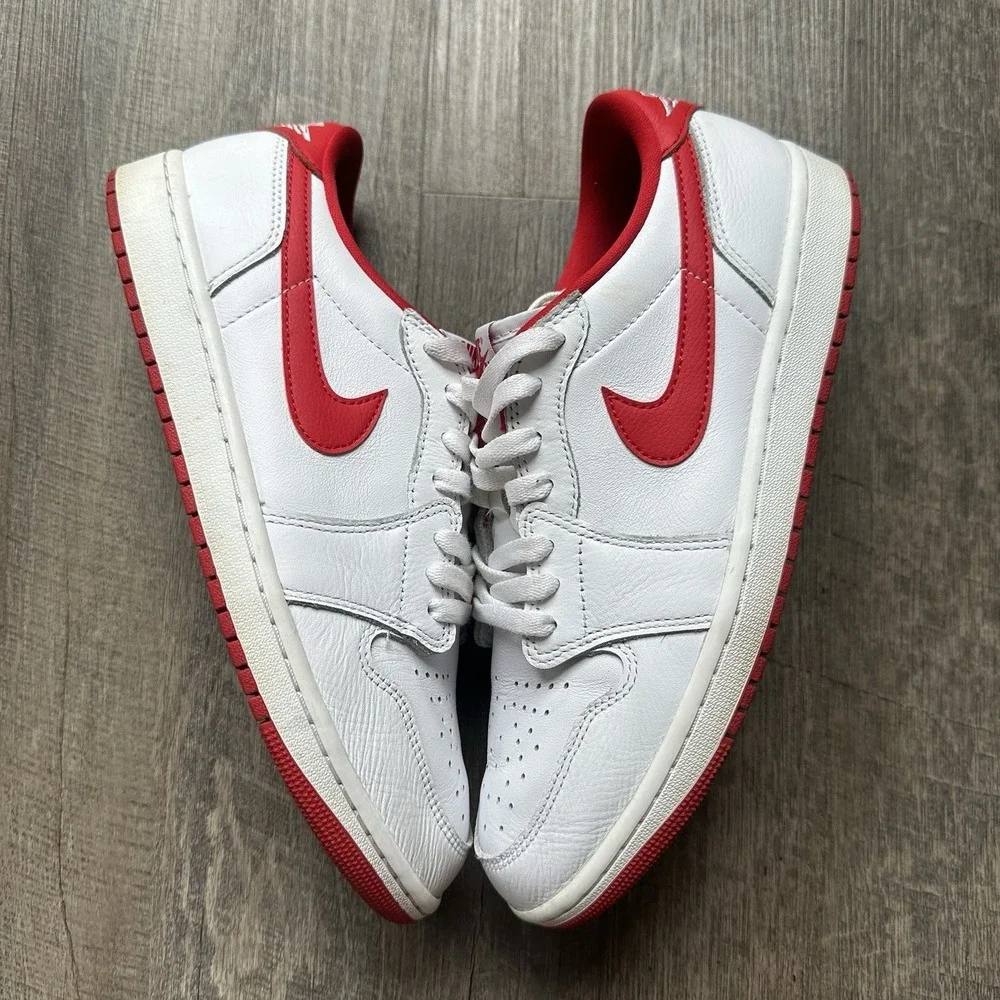 Nike Air Jordan 1 Retro Low OG Men's Size 10.5 White University Red CZ0790-161